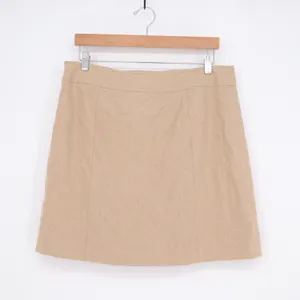 Banana Republic Tan Wool Cashmere Blend A-Line Mini Skirt Womens Size 12 thumbnail 4