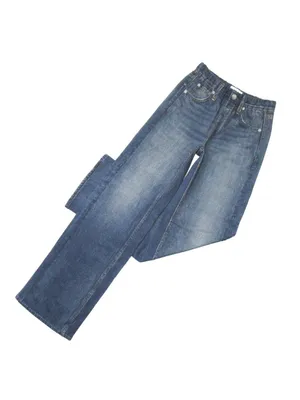NWT rag & bone Miramar Wide Leg in Lenox Phot-Printed Faux Jean Sweat Pants XXS thumbnail 6