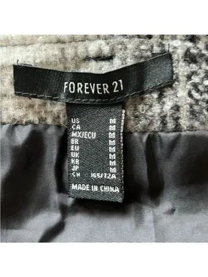 Forever 21 Black Gray White Belted Mini Skirt Medium thumbnail 3