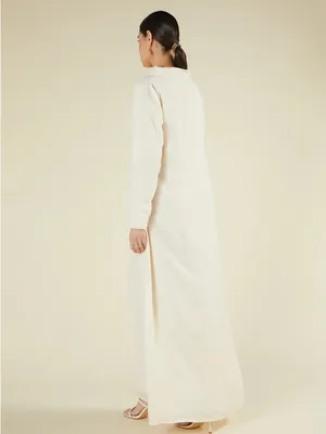 aab CREAMY COWL NECK ABAYA Size M thumbnail 3