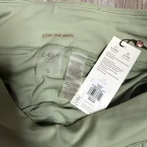 Calia by Carrie High-Rise Athletic Shorts in Sage Green thumbnail 2