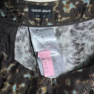 GIORGIO ARMANI Silk Blend Leopard Dress Pants thumbnail 6