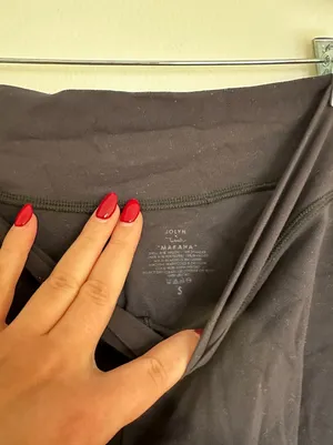 JOLYN Black Crossover Flare Leggings thumbnail 5
