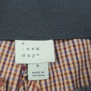 A New Day -1312 Bi-Stretch‎ Skinny Pants Houndstooth Tan Rust Women's size 8 thumbnail 6