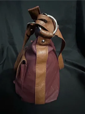 Rosetti Women’s Soft Leather Burgundy & Tan Multi-Pocket Hobo Satchel Bag Purse thumbnail 8