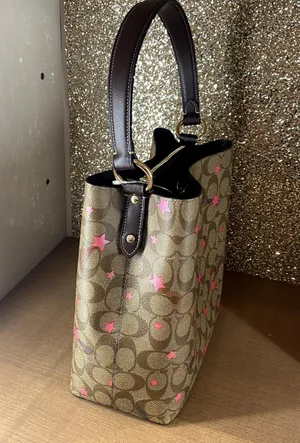 Coach Town Bucket Bag In Signature Canvas With Disco Star Print c6923 thumbnail 2