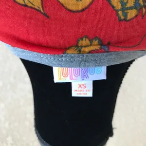 LuLaRoe Randy‎ Floral Raglan Baseball Tee Red Gold Gray 3/4 Sleeve XS NWT thumbnail 6
