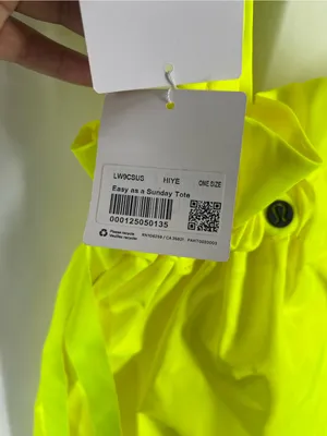 lululemon Easy As Sunday Tote 19L Highlight Yellow Neon NWT thumbnail 5