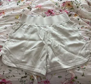 Cream tencel shorts  thumbnail 1