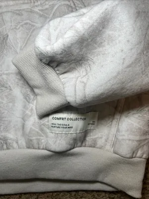 Comfrt Silver Birch Camo Hooded Sweatshirt Gray Size XL thumbnail 3