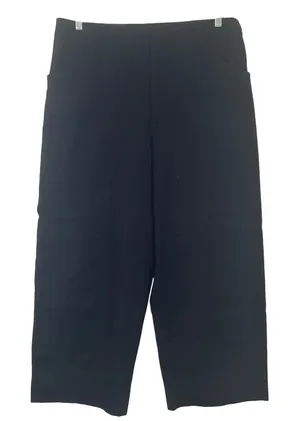 Rag & Bone Navy Blue Linen Blend Wide Leg Cropped Trousers Pants Womens 12 thumbnail 1