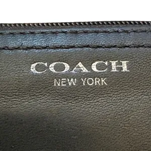Vintage Coach Glove‎ Tanned Leather Wristlet Small Zip Top Black Silver Hardware thumbnail 5