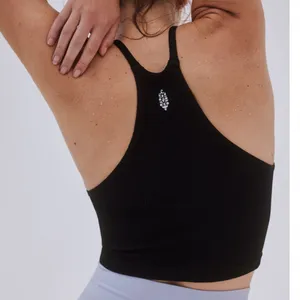 Free People Happiness Runs Crop Tank in Black NWOT sz XS/S thumbnail 4