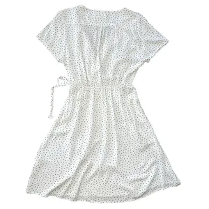 Bella Ella White Black Polka Dot Faux Wrap Dress Rayon S‎ Summer Wedding Guest thumbnail 3