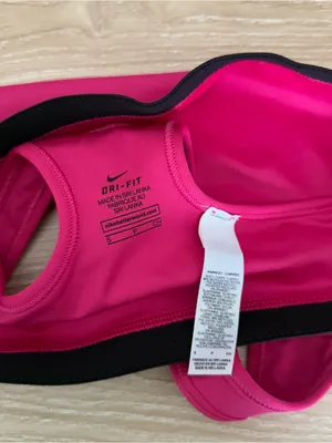 Nike Small NWOT Hot Pink Black Sports Bra Racerback thumbnail 4