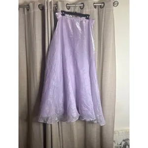 Vintage 90s Chelsea Nites Purple Sheer Overlay Maxi Skirt Formal Plus Size 18 thumbnail 3