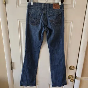 Lucky Brand Amber Sweet N Low Bootcut Jeans Low Rise Y2K Embroidered Size 28x31 thumbnail 2
