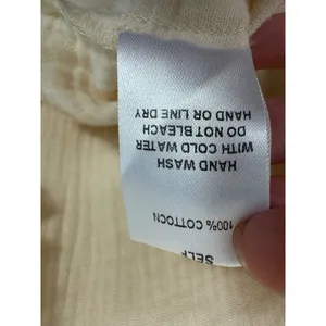 Mello Los Angeles Womens Cream Cotton Gauze Henley Tank Top Frayed‎ Trim Medium thumbnail 6