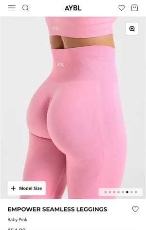 AYBL Seamless Leggings Empower BABY PINK thumbnail 4