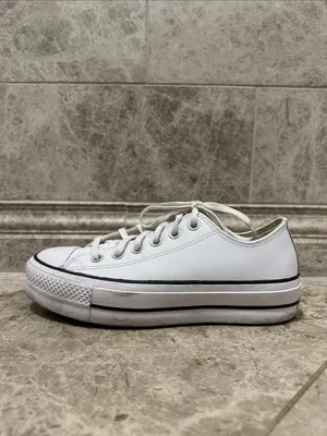 Converse Chuck Taylor All Star Leather Platform Sneaker White Size 7.5 thumbnail 6