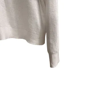 Michael Kors Women's White Ribbed Hoodie Sweater‎ Size M Pullover thumbnail 2