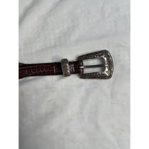 Lake Shore Drive Women's Western Brown Leather Silver Buckle Belt S/M SKU 3260 thumbnail 3