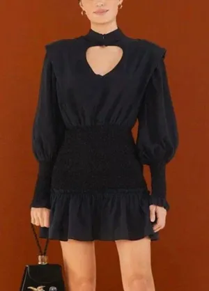 Farm Rio Black Heart Neckline Mini Dress thumbnail 1