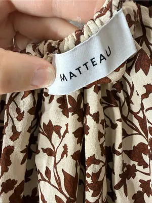 Matteau floral silk crop top size 2 Brown thumbnail 8
