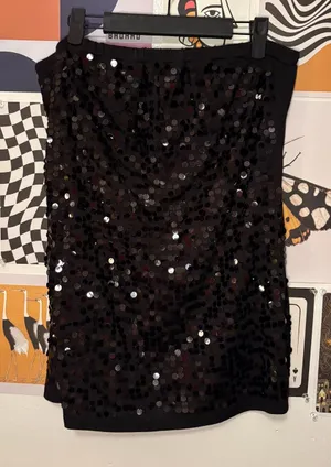 Maurices Black Sequin Strapless Tube Top thumbnail 1