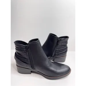 BareTraps Boots‎ Size 5.5 Black Ankle Booties Rider Style Block Heel NEW thumbnail 6