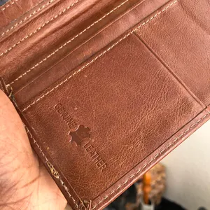 Unisex Brown genuine leather western wallet cardholder silver accents #boho #indie #texas #western #streetwear thumbnail 5