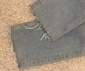 Raw Hem Straight Leg Jeans thumbnail 3