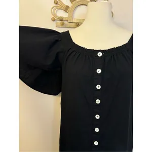 Free People Sweet Sunday Midi Dress Endless Summer Buttondown Black XS thumbnail 7