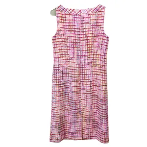 Talbots Pink Ribbon Tweed Sleeveless Shift‎ Dress Size 2 Office Preppy thumbnail 8