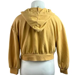 Black History Month Bold, Black and Bougie Yellow Crop Hooded Sweatshirt Top XL thumbnail 2