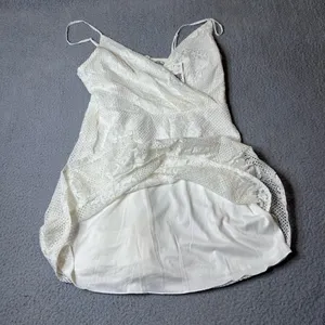 Speechless Dress Juniors XL Cream Lace Ruffled Spaghetti‎ Strap Mini NEW thumbnail 2