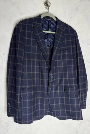 Vintage wool windowpane plaid wool cashmere sports coat thumbnail 1