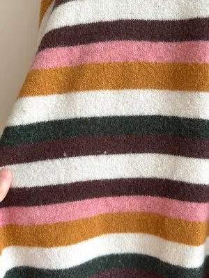 Madewell Women’s Payton Sweater Balloon Sleeve Stripe Cozy Wool Blend, Large thumbnail 12