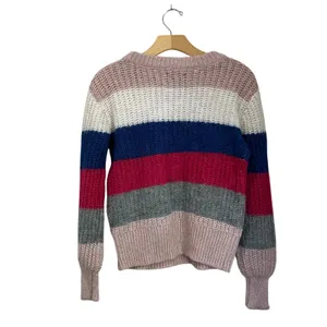 Abercombie‎ & Fitch Wool Blend Color Block Crewneck Cozy Sweater Size M thumbnail 3