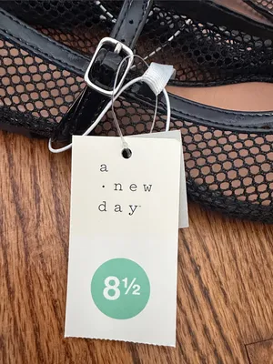 A New Day Black Issa Mesh Mary Jane Flats Size 8.5 New with Tags thumbnail 2