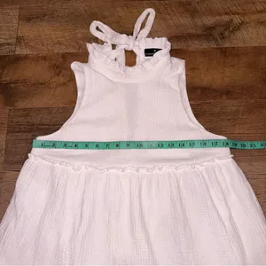Tuckernuck Pomander Place Morgan Lightweight Gauze Ruffle Neckline Bow Dress thumbnail 13