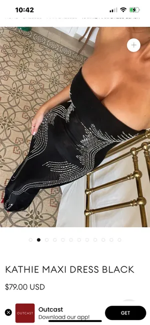 Outcast black long dress thumbnail 2