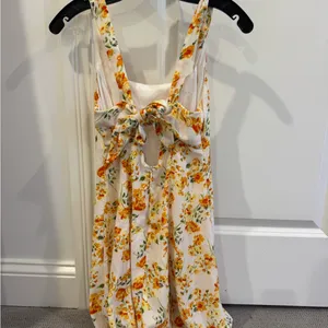 Lulu's White and Yellow Floral Dress thumbnail 2