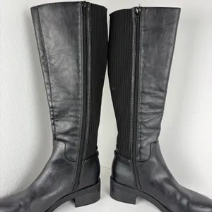 Life Stride Bristol black faux leather riding boots thumbnail 3