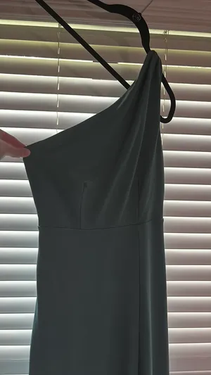 Birdy Grey One shoulder teal dress thumbnail 4