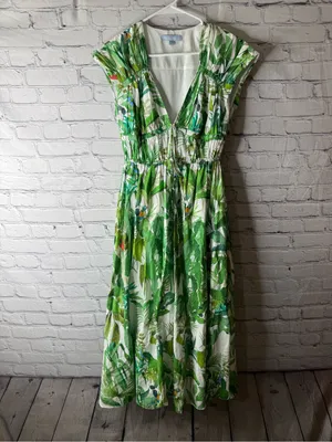Antonio Melani Victoria tropical print v neck maxi dress size 0 thumbnail 2