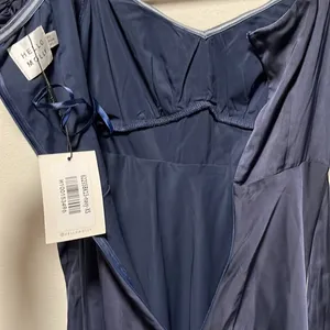 HELLO MOLLY (NWT) Sky Child Ruched Puff Sleeve Maxi Dress Navy, Size XS/2 thumbnail 12