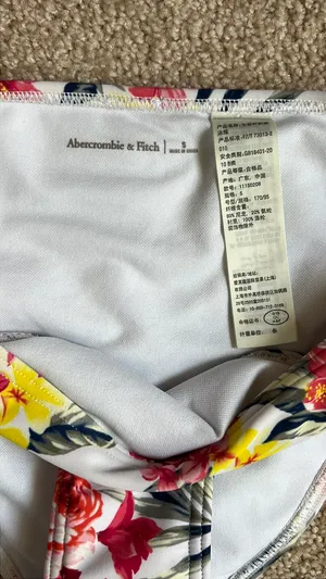 Abercrombie & Fitch Floral Side Tie Bikini Bottom. Size Small thumbnail 2