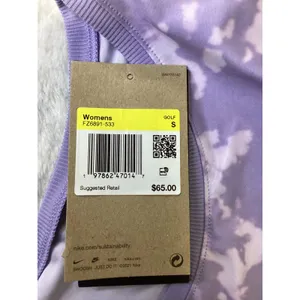Nike‎ Womens Dri-FIT Golf Polo Sleeveless Purple Abstract Slim Fit FZ6891-533 S thumbnail 6