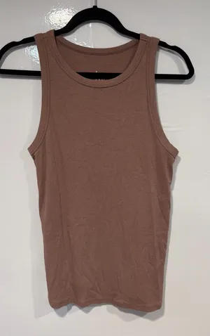 Women’s A New Day Sleeveless Ribbed Tank Top - Brown thumbnail 1